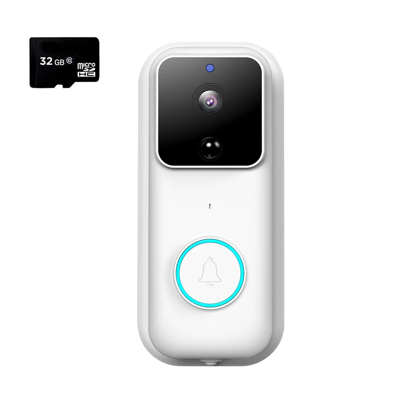 Doorbell 32G SD Card Anytek B60 смарт-видео, дверной звонок Беспроводная дверная камера HD 1080 P видеокамера с Wi-Fi ночного видения PIR сигнализация Push - Цвет: Doorbell 32G SD Card