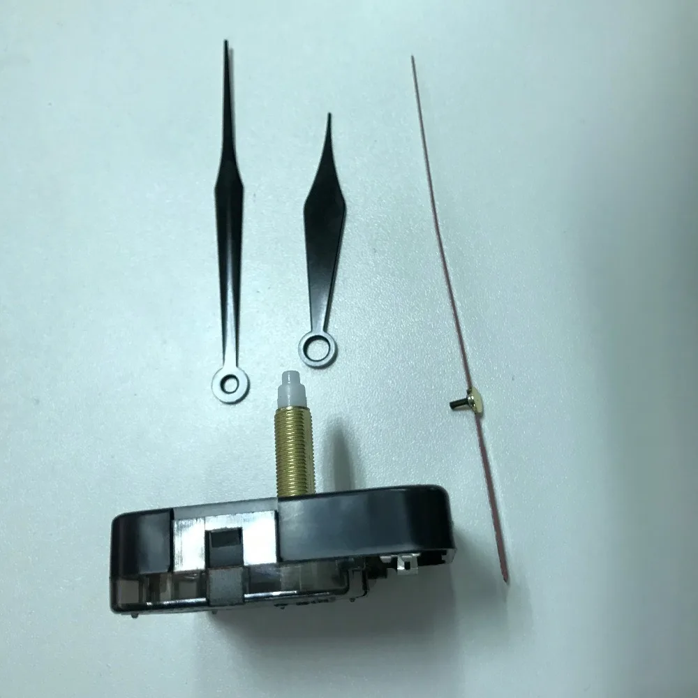 Бесшумные кварцевые часы DIY с черной указкой настенные запасные части выделенные