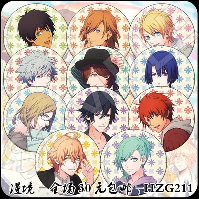 11 шт./компл. 58 мм обувь в Стиле персонажа токия «Uta No prince-sama» Ittoki Otoya HIjirikawa масато Shinomiya Нацуки значок брошь на рюкзак шпильки - Окраска металла: C11pcs