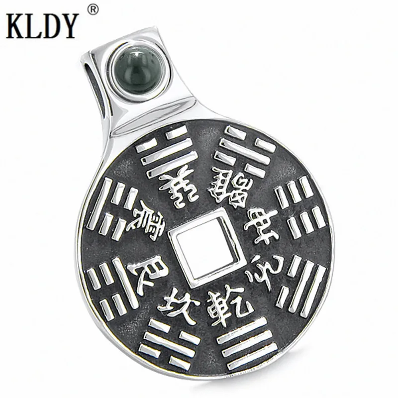 Подвеска KLDY Coin черная из нержавеющей стали амулет для мужчин | Украшения и