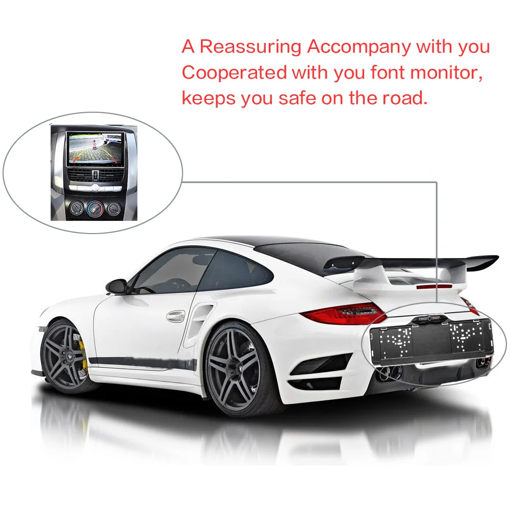 Автомобильная камера заднего вида Европейская Рамка номерного знака