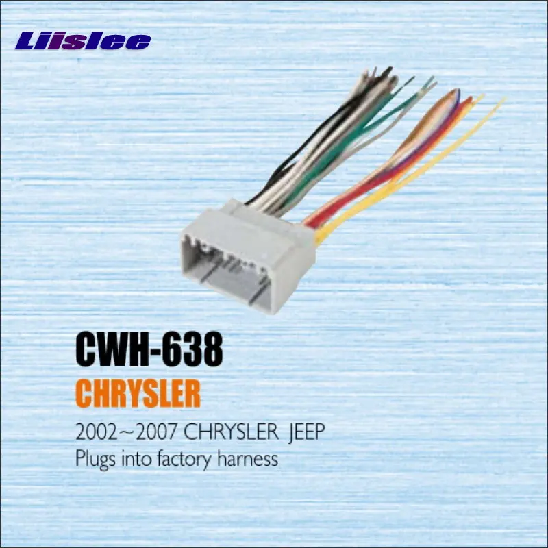 Liislee Plugs Into Factory Harness For Chrysler Jeep 2002~2007 Radio Power Wire Adapter/Stereo Cable/Male DIN To ISO | Автомобили и