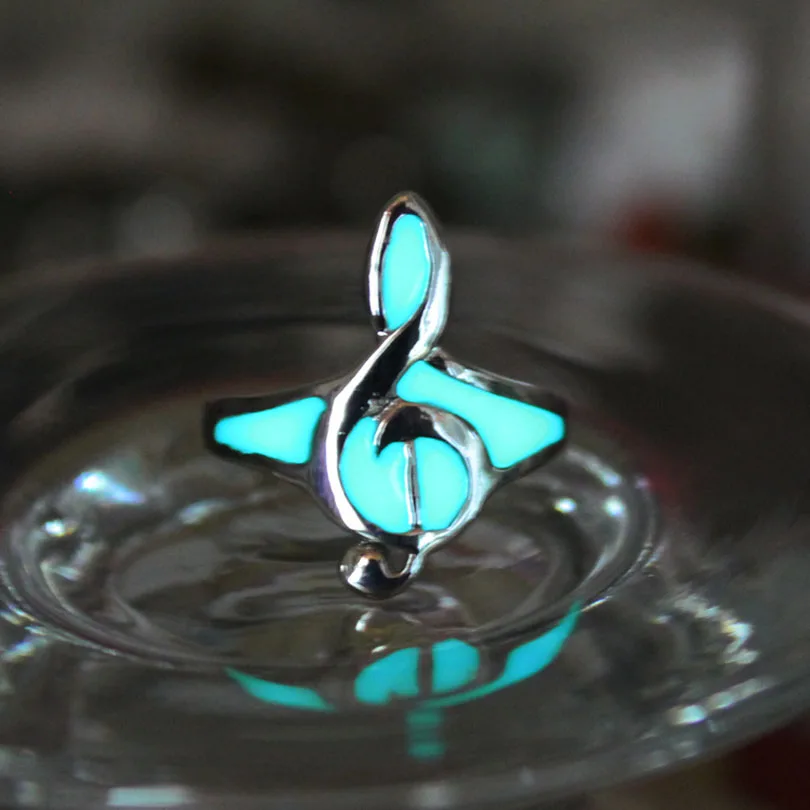 Кольца для заметок светится в темноте кольцо с высокими нотами модные