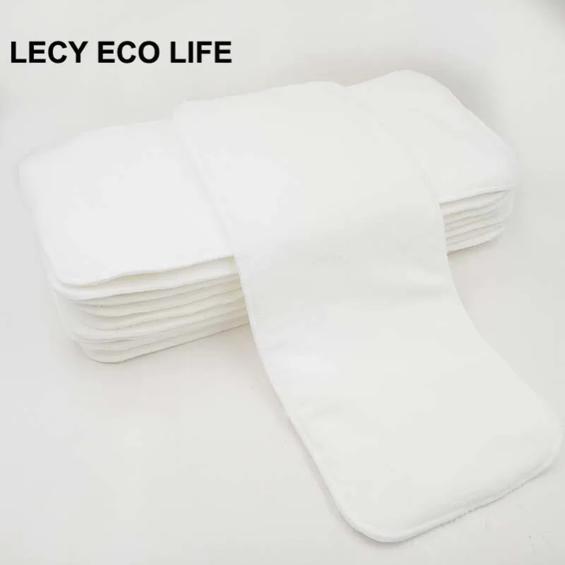 LECY ECO LIFE 2 шт. 4 слойная впитывающая вставка из микрофибры для детских подгузников