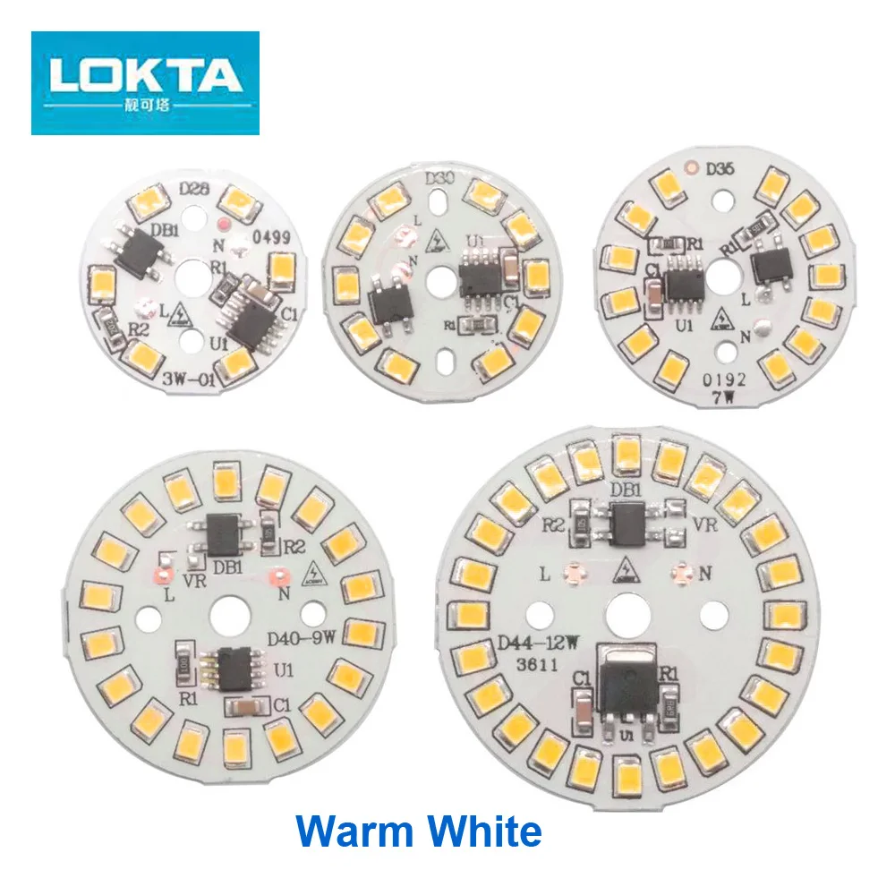 30 шт./лот DIY светодиодные лампы чипы 15 Вт 12 9 7 5 3 AC 220 В вход Смарт IC для xhp50 LED | Лампы и