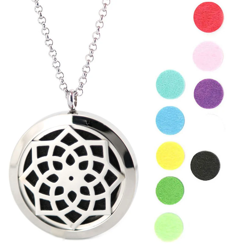 С цепочкой 10 шт. фетровых подушечек эфирные масла для ароматерапии в виде цветов