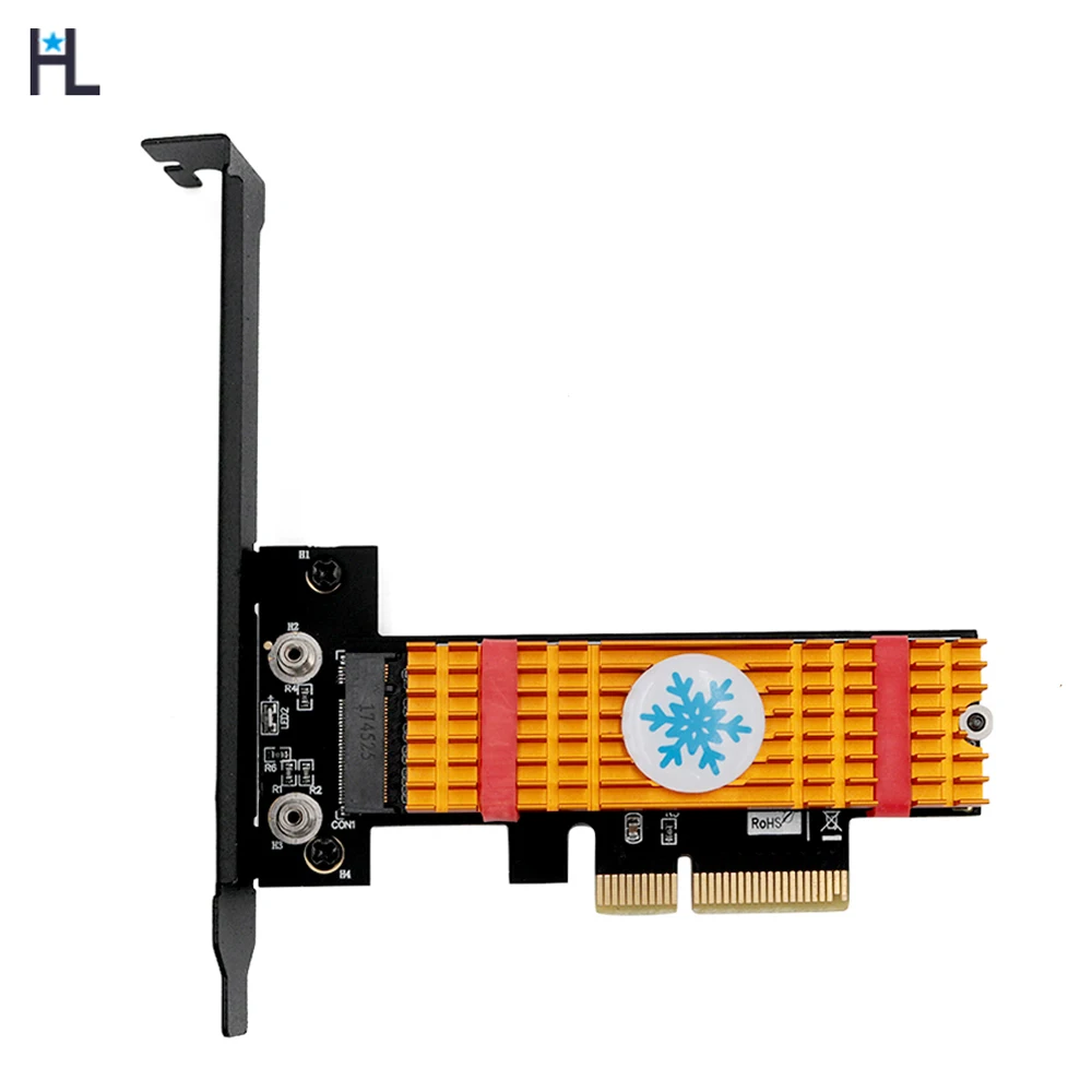 Адаптер хоста M.2 NGFF PCI e nvme SSD к Express 3 0x4 с радиатором адаптер x4 key M E 4X|Платы