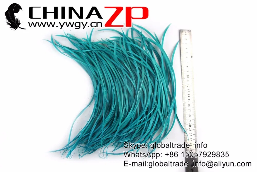 CHINAZP гусиные перья 20 ~ 25 см (8 до 10 дюймов) гладкие бирюзовые синие окрашенные гусиные биоты перья для одежды обувь аксессуары для шляп (art.: 7a3fb5f2d) - 7a3fb5f2d