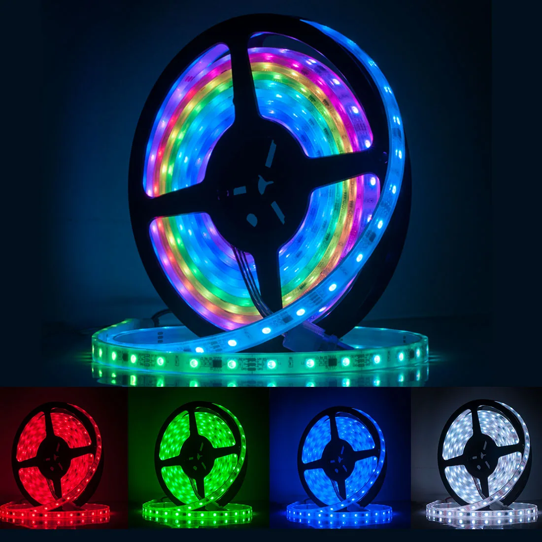 5 м WS2811 Светодиодная лента DC12V Ультра яркий 5050 SMD RGB светодиодный адресуемый 30/60 светодиодный/M Разъем в силиконовой упаковке лучше водонепроницаемый
