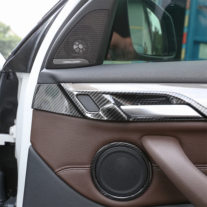 4 шт. для BMW X1 f48 2016-2019 углеродное волокно X2 F47 2018 ABS Хромированная Крышка внутренней