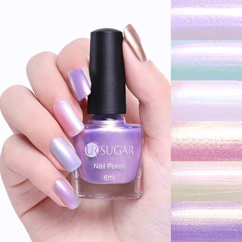 UR SUGAR Shell Glitter Nail Polish varnish Pearly-luster Varnish 6ml Art Decoration for Nails | Красота и здоровье