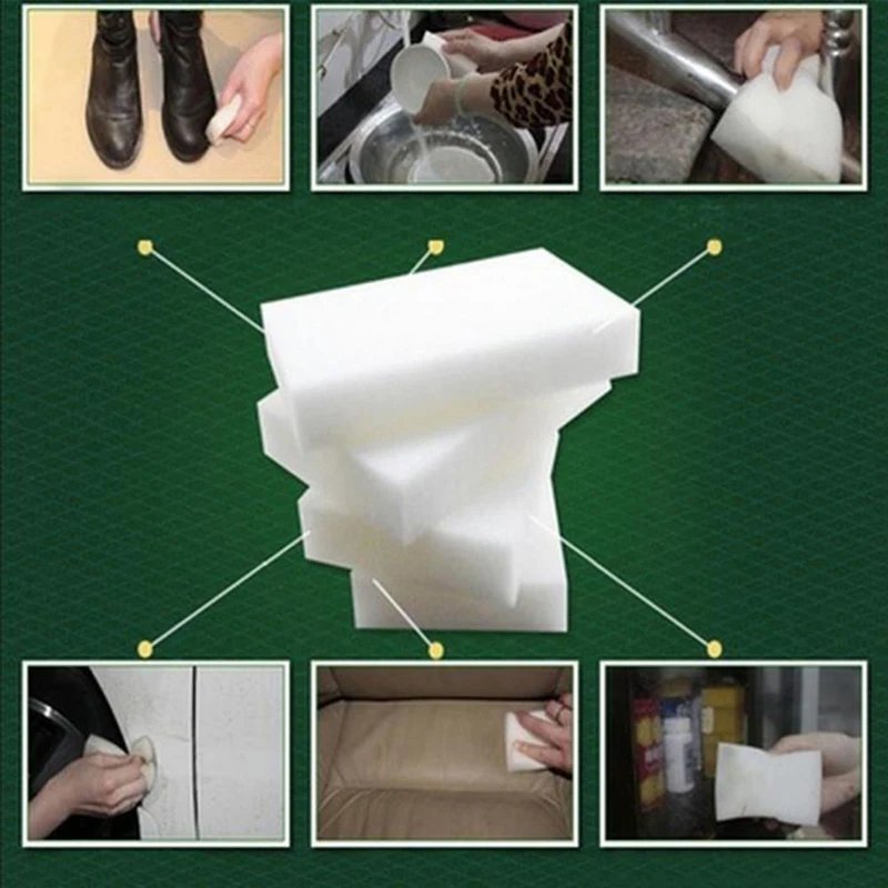 100 шт./лот меламиновая губка волшебная для мытья посуды белая кухонная клавиатуры