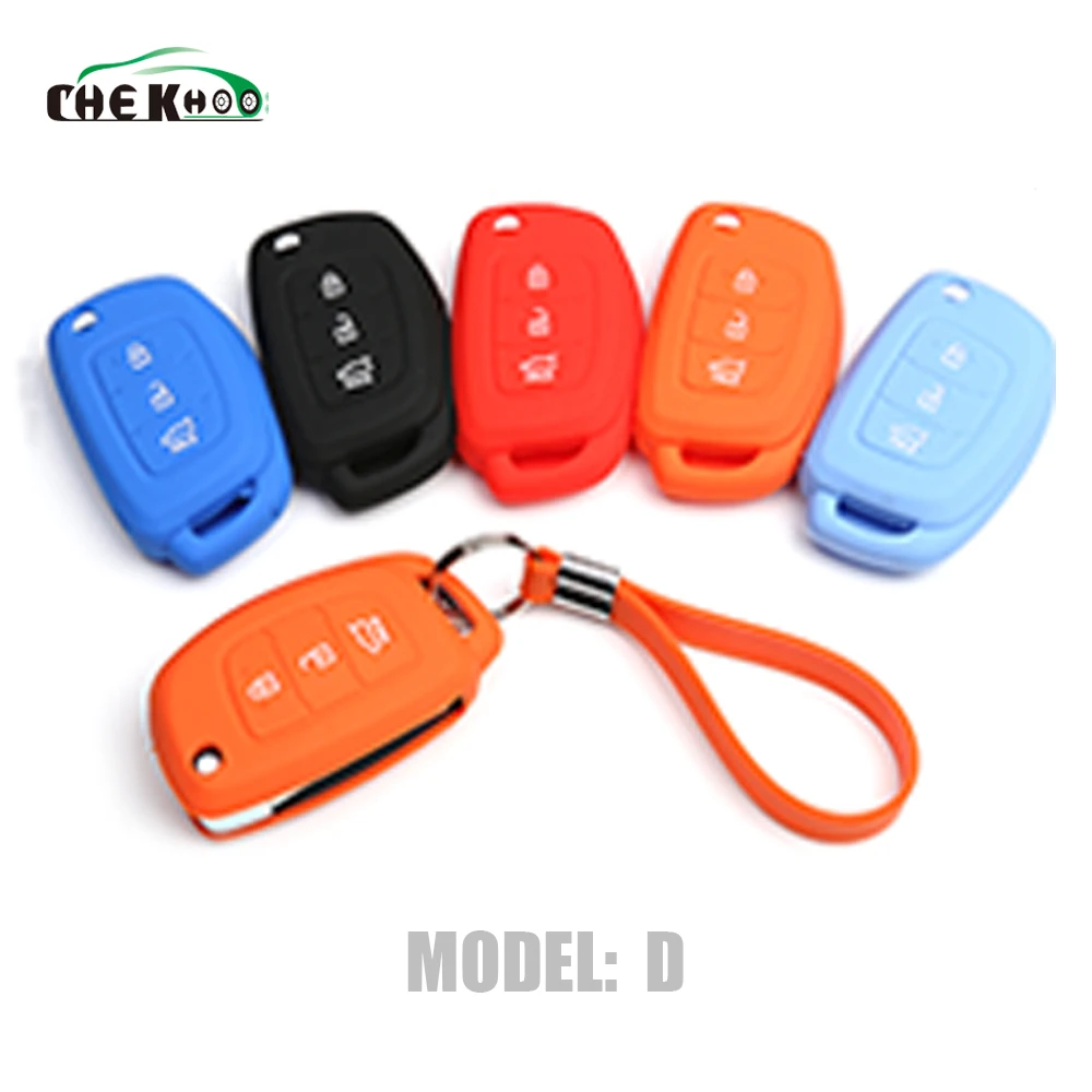 

Car Key Case Cover Silicone for Hyundai Elantra 30 IX35 for Veloster 15 key Silica bag for Mistra Folding Remote Key Shell