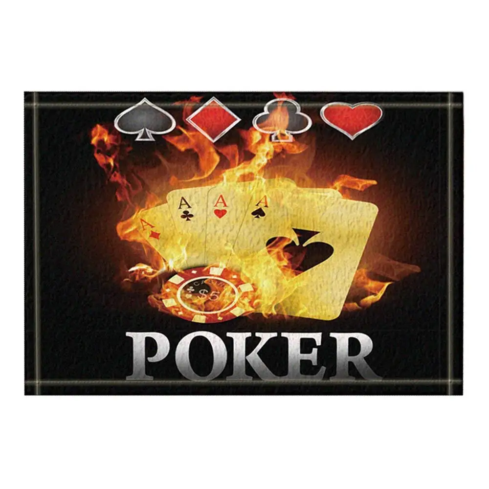 Декор для казино коврики ванной покерные карты нескользящий напольный коврик