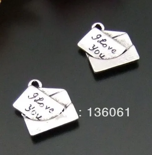 10 шт. серебряные подвески конверты для браслетов|charm pendant|pendants for jewelry makinglove charm pendant
