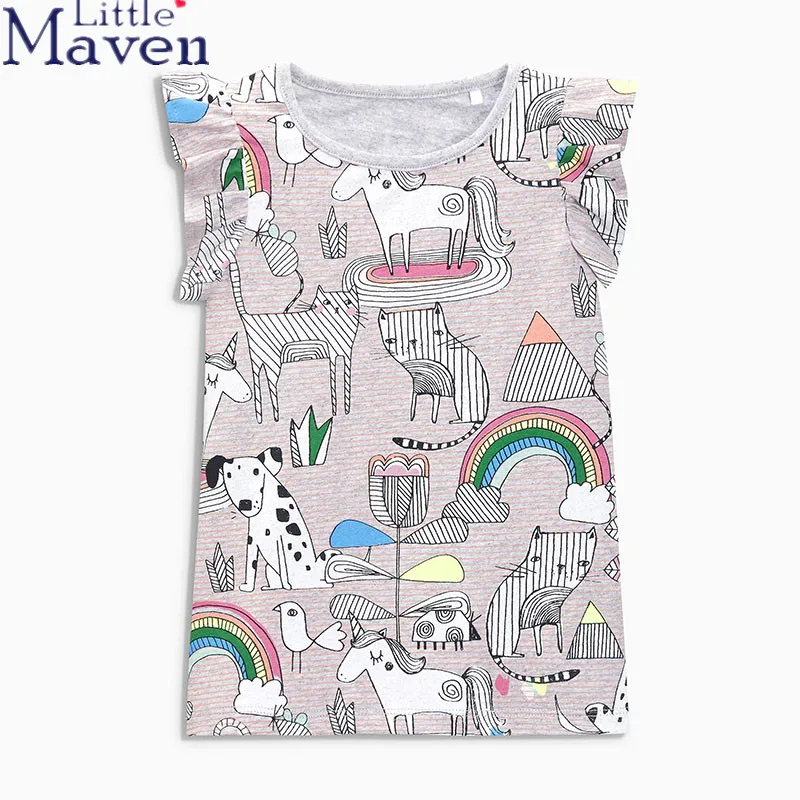 New Fall Autumn Spring baby girls Printing cartoon Leggings Quality Cotton rainbow Unicorn Pants 2-7year Clothes Clothing
