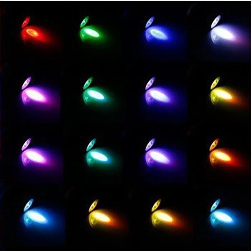 Free shipping 10pcs/lot 5W RGB Lamp 16type colors GU10 AC95-265V LED Light Spotlight Bulb with Remote Controller | Лампы и освещение