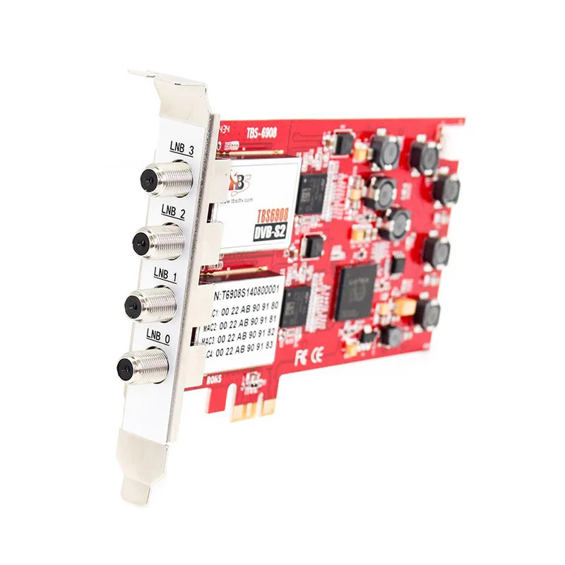 TBS 6908 Professional DVB-S2 quad-тюнер FPGA PCIe Card 4 х транспондеров | Электроника