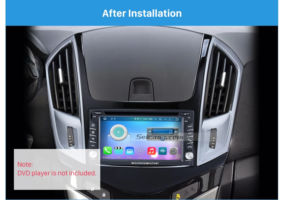 Seicane 2 DIN Автомобильная Радио Панель рамка для 2013 Chevrolet Cruze DVD покрытие для стереосистемы пластина монтажный комплект переоборудование панель приборной панели