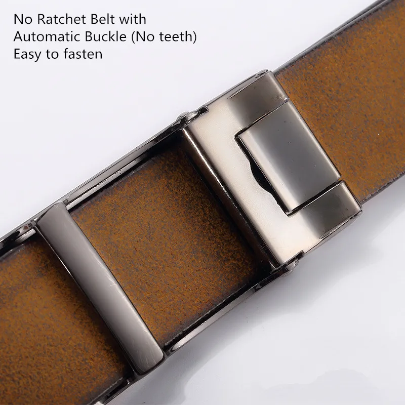 Ta-weo модные Для мужчин кожаные одноцветное Ремни с автоматической пряжкой (без
