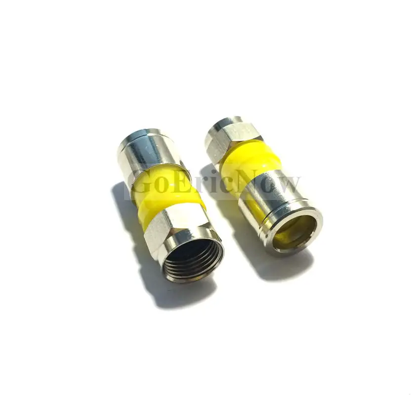 1 шт. RF коаксиальный желтый Универсальный водонепроницаемый Rg6 защелкивающийся и