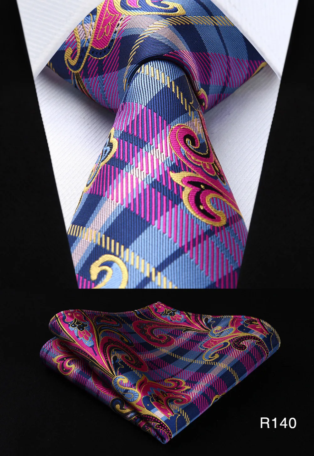 Цветок Пейсли 3.4 &quotшелк Тканые свадьба Для мужчин галстук Карманный площадь