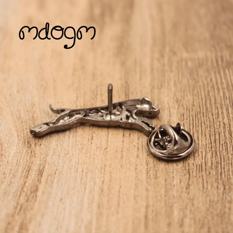 Броши и булавки Mdogm в виде собаки терьера из стаффордского милый металлический