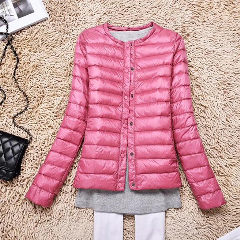 Женская зимняя куртка SEDUTMO на утином пуху Ультралегкая короткая пуховая модель 3XL