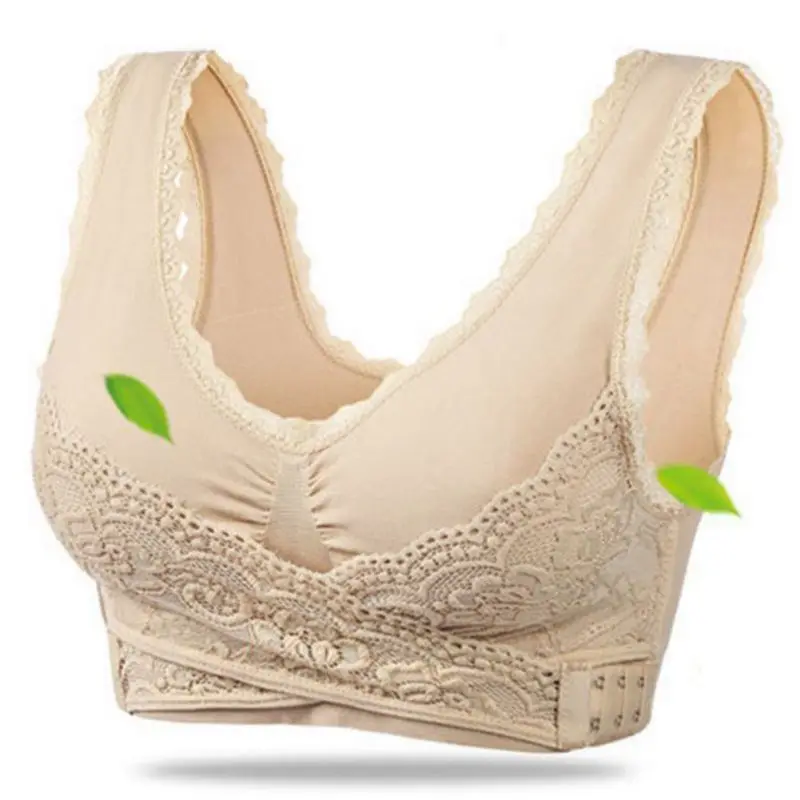 Нижнее белье кружевное однотонное с перекрестной боковой пряжкой без косточек