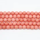 Бусины Из Натурального оранжевого камня, круглые бусины-разделители 4681012 мм, фурнитура для изготовления ювелирных изделий сделай сам, для ожерелий, браслетов, 1 нитьупаковка