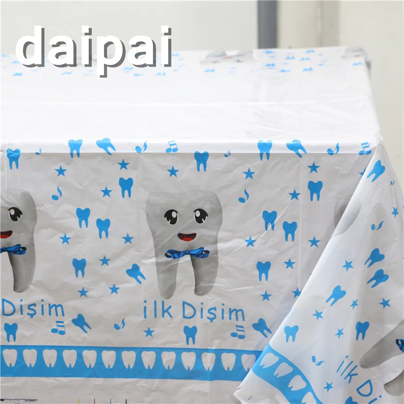 1 PCS С Днем Рождения вечерние мой первый зуб тема Праздничная скатерть для будущей
