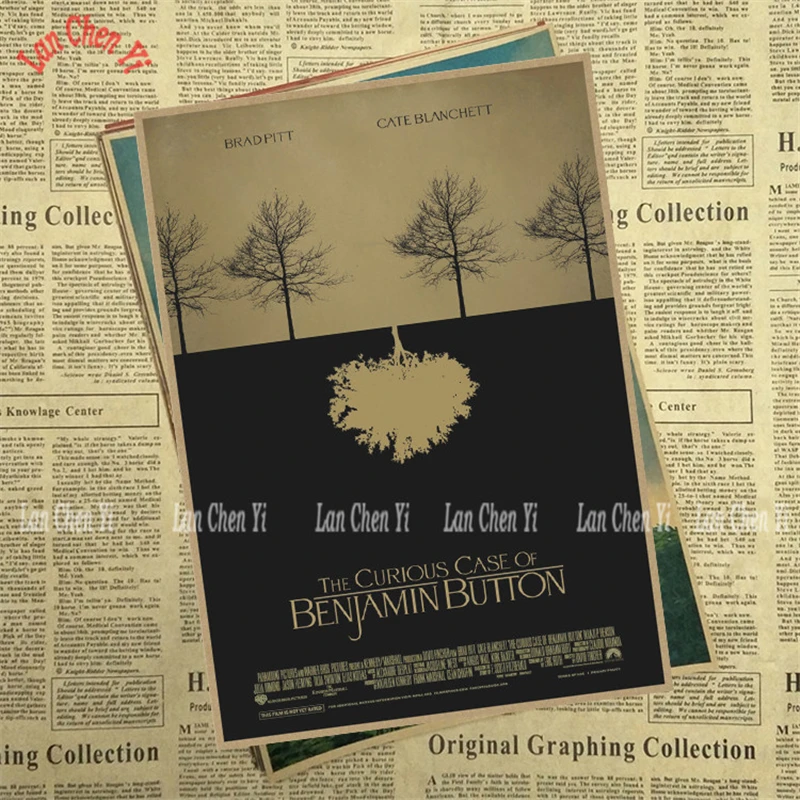 Оригинальный чехол Benjamin Button крафт-бумага постер для бара/кафе ретро Декор