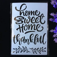 new home sweet words diy layering stencils painting scrapbook coloring embossing album decorative paper card template