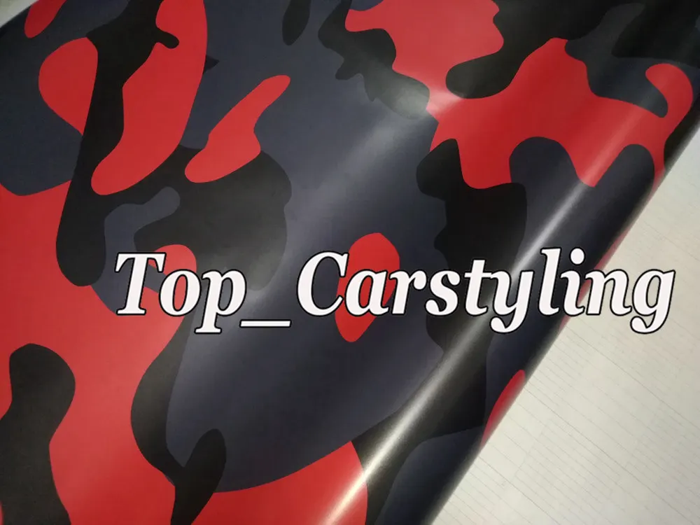 Большая красная черная серая камуфляжная фотопленка наклейка для автомобиля