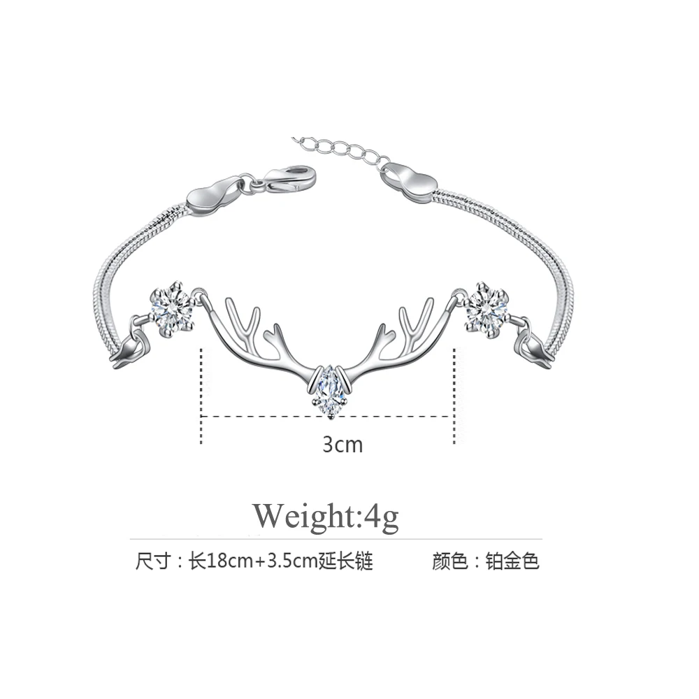 Новый дизайн оленя круглый розовый морской синий и белый кубический цирконий