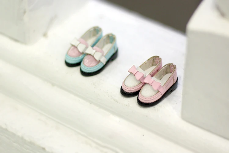 Blyth/кукольная обувь Лоферы с мехом и бантом Доступно для Blyth Dal momoko Lati Jerryberry