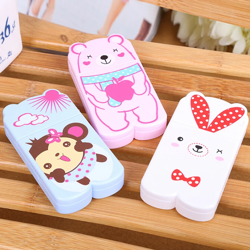 1 шт. мультфильм хранения лекарств таблетки портативный измельчитель случайный