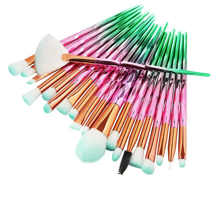 20 шт. алмазные кисти для макияжа Набор пудры основа Румяна растушевки тени глаз