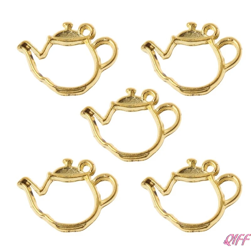 5 шт. маленькие металлические оправы для чашки пустая Подвеска Установка в
