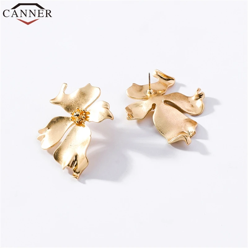 Женские серьги гвоздики с цветком CANNER изысканные винтажные сережки серебряного