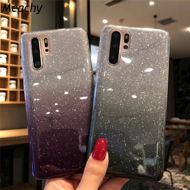 Чехол для телефона Meachy Gradient Bling Для Huawei P30 Lite P20 Pro мягкий модный чехол Mate 20 |