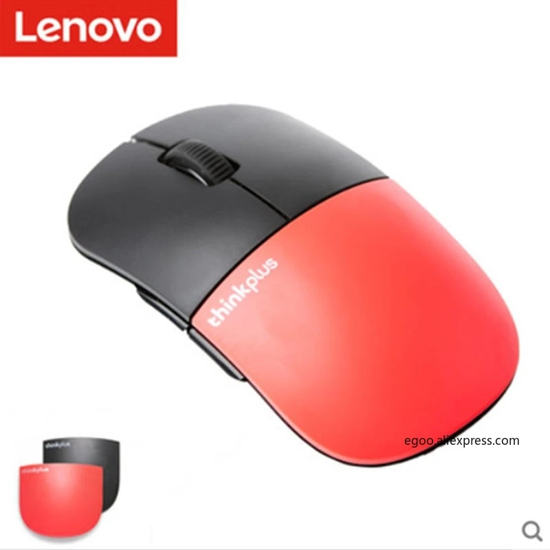 Lenovo Беспроводная мышь ThinkPad Thinkplus E3 Бесшумная 2 4 ГГц красный черный корпус ноутбук