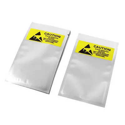 

50 Pcs Aluminum Foil Open Top Anti Static Bag 8cmx13.5cm for Mobile Spare Parts