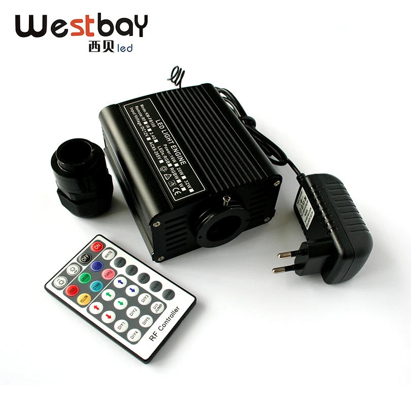 Westbay 16 Вт RGBW светодиодный осветительный оптический драйвер для всех видов оптических волокон DIY RF дистанционный оптический волоконный светильник звездное небо