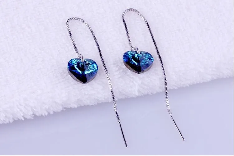 Женские длинные серьги гвоздики из серебра 925 пробы|jewelry 8|jewelry jewishday good |