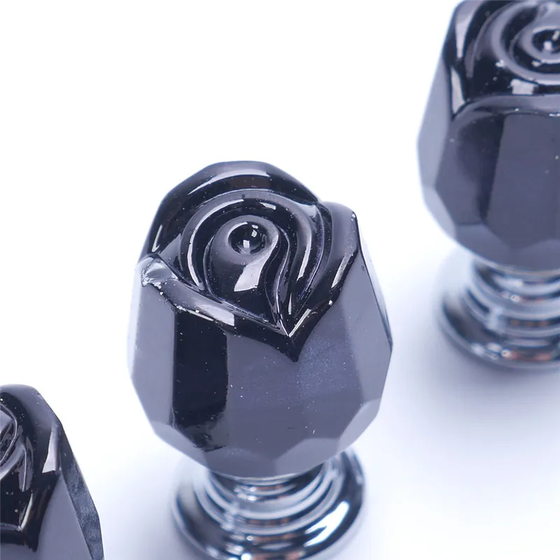 

8Pcs 30mm Diamond Crystal Glass Door Drawer Cabinet Furniture Handle Knob Screw