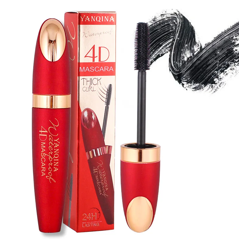 1 PC Mascara 4d Fiber Lashes Silk Waterproof Rimel 3D Thick Black Lash Eyelash Extension Lengthening Eyes Makeup |