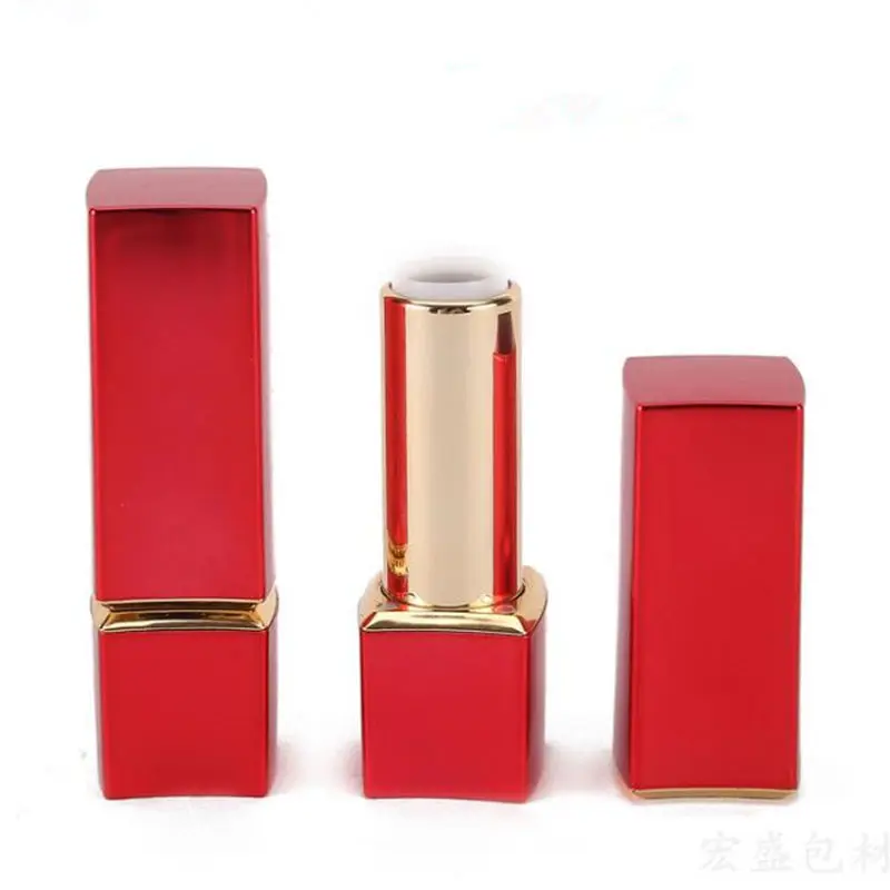 Красный красоты губ придерживаться косметический контейнер с магнитом Кепки