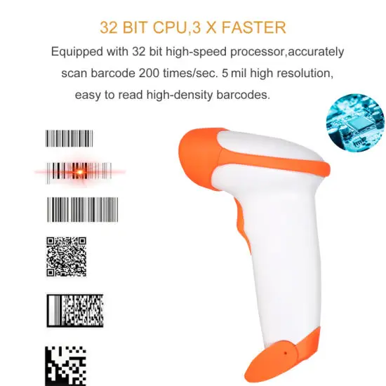 2D Проводной USB ручной сканер штрих кодов считыватель qr для мобильного