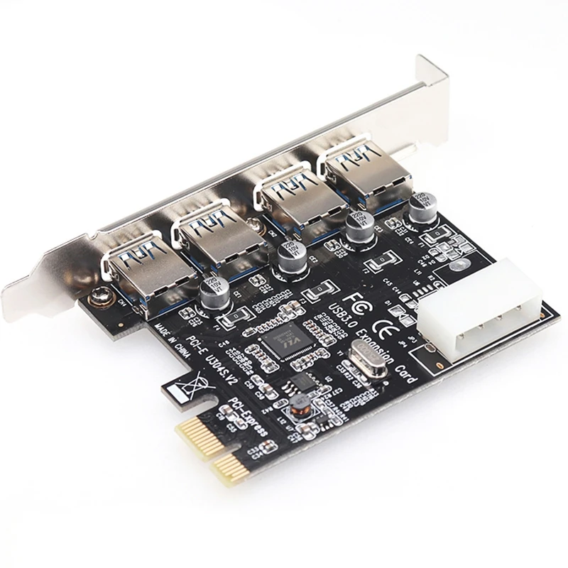4 порта Usb 3 0 Pci-E карта расширения Pci Express Pcie концентратор адаптер 4-портовый Usb3.0